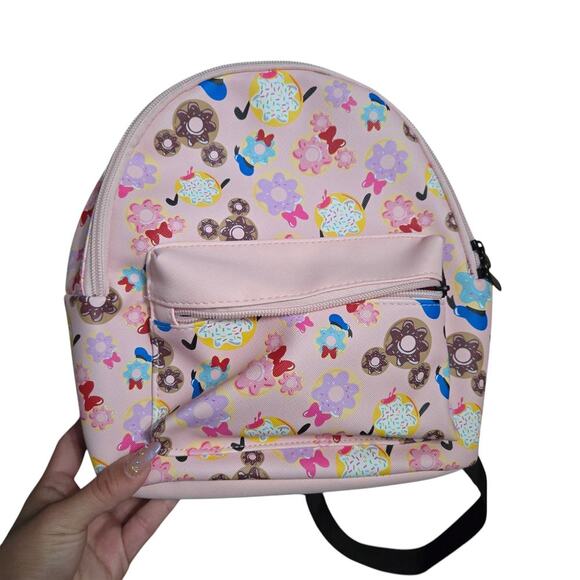 Disney Bioworld Micky Mouse Donut Pink Backpack - Picture 1 of 4